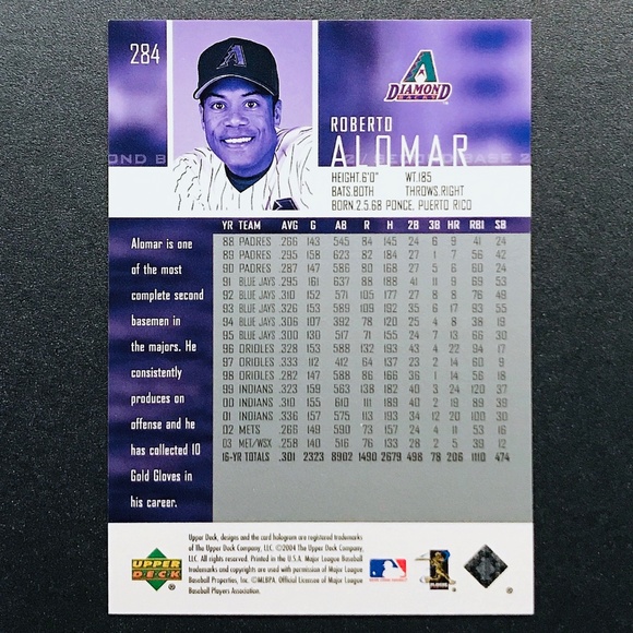 Roberto Alomar - 2004 Upper Deck #284 - Picture 2 of 2
